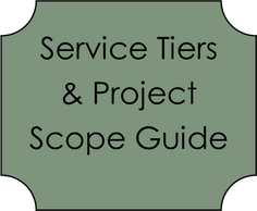 Service tiers chart for spreadsheet projects.